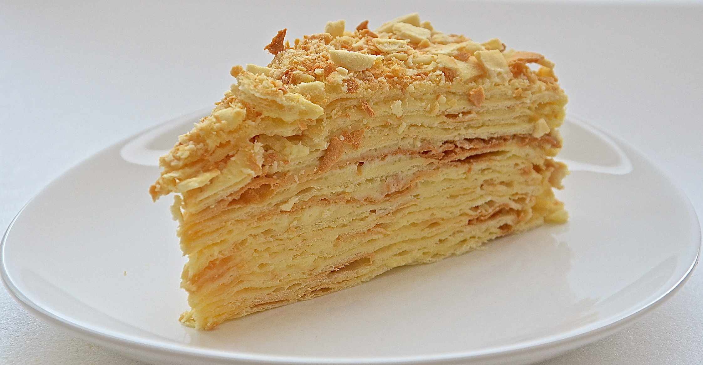 Торт Наполеон (тесто на масле и сливках)